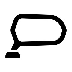 Side Mirror Vector Glyph Icon Design Design