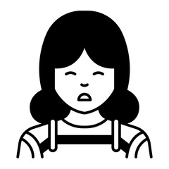 Little Girl black icon