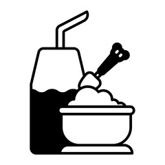 Lunch Time black icon