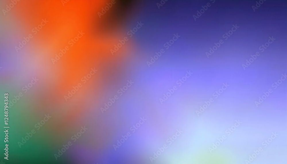 Poster abstract blurred gradient with vibrant orange and blue hues for digital background or modern graphic