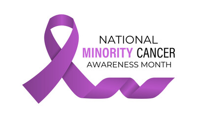 Vector graphic of Minority Cancer awareness month is observed every year in April. Raise awareness about the types of cancers that disproportionately affect minority communities. background design.