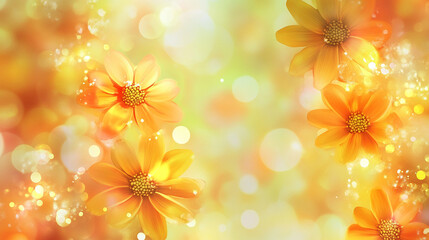 Bright, illustrative floral design.