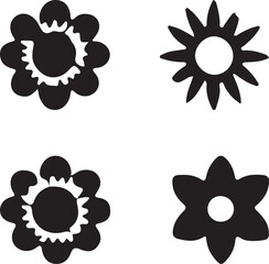 set of vector flowers