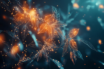 Innovative biotechnology conceptual background featuring DNA strands, molecular structures, and scientific elements representing genetic research and technological advancements fish