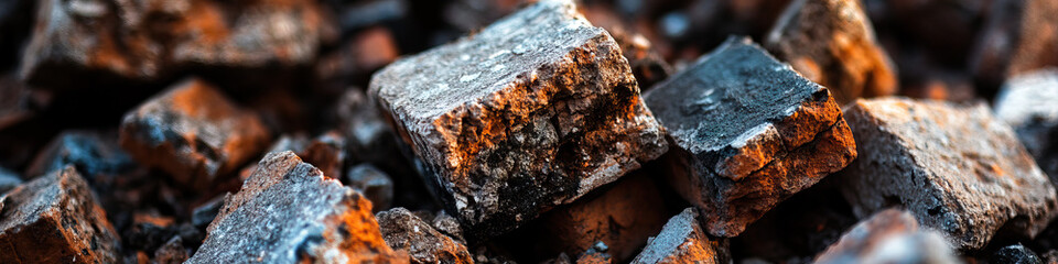 Fototapeta premium Pile of Broken Bricks