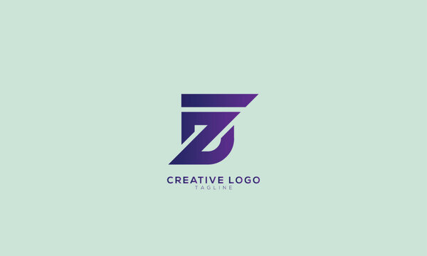 ZZ 7Z Z7 Abstract initial monogram letter alphabet logo design
