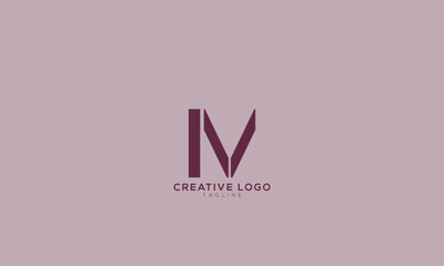 IV VI Abstract initial monogram letter alphabet logo design