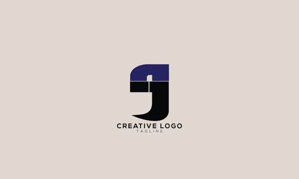 9J J9 QJ JQ Abstract initial monogram letter alphabet logo design