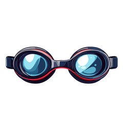 Fototapeta premium Sport pool swimming goggles cartoon. water goggle sign isolated symbol vector illustration on a white background