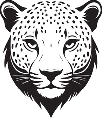 leopard head vector