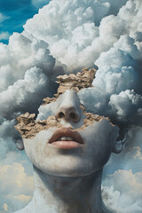Face,Cloud,Soil,Surreal,Art,Sky,Fantasy,Fragmentation,Nature,Creativity