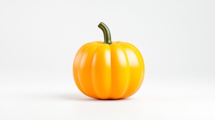 Obraz premium Bright Yellow Bell Pepper Isolated on White Background. Generative AI