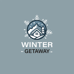 Beautiful Winter Theme Illustration Logo

