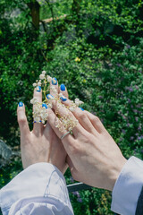 Beautiful nails after manicure and pedicure
