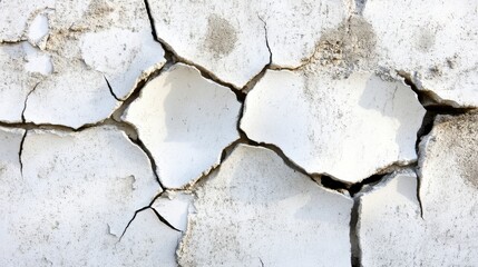 Fototapeta premium Detailed View of a Weathered and Cracked Building Wall
