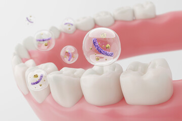 Foam bubbles trap bacteria, cleansing teeth for protection & fresh breath.