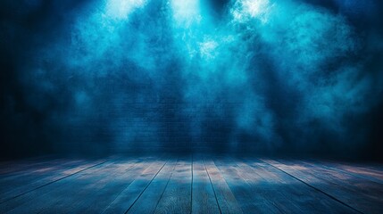 A Glamorous Stage with Realistic Lighting Effects and Textures in a Misty Space for Captivating Performances