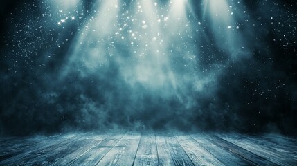 Dramatic stage lighting creating an ethereal atmosphere