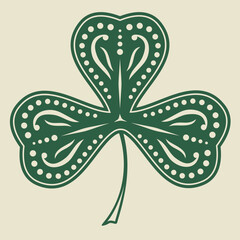 Shamrock clover. St. Patrick's Day symbol. Vector illustration