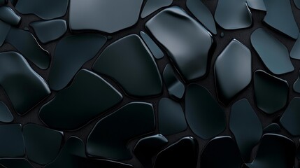 Obraz premium Smooth Black Stones Texture with Pebbled Surface Details. Generative AI
