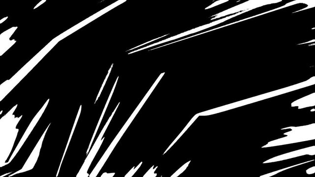 Black and White Zebra Inspired Comic Lines Manga Style Overlay Video Effect Motion Graphics Texture Digital Animation