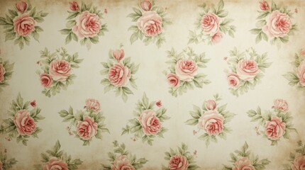 Vintage Floral Wallpaper Texture