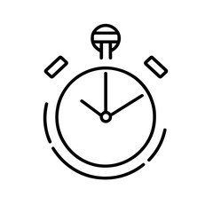 Vector icon of stopwatch for time management and timing in sports