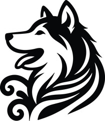 The dog Head vector illustration