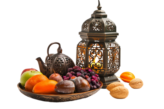 Ramadan: A crucial religious observance for Muslims, centered on fasting, prayer, and reflection on faith isolated on transparent background