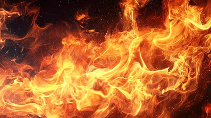 Fototapeta premium Abstract fiery flames.