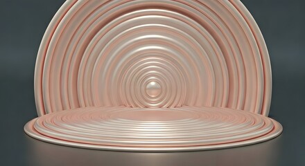 Obraz premium A pastel-colored digital grid podium with soft glows, Ai Generated