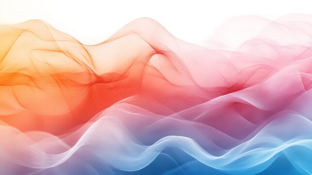 Abstract flowing fabric creates a colorful and calming wave pattern