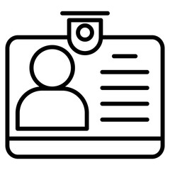 credentials single icon