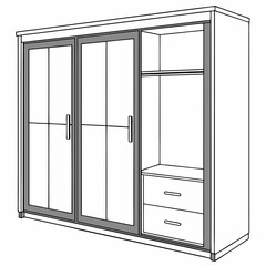 Sliding Door Wardrobe with Mirrored Panels