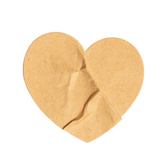 A valentine craft love or symbol heart scrapbooking tag shape crumpled paper sticker label cutout...