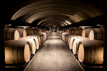 barricas, roble, madera, marr&oacute;n, a&ntilde;ejo, a&ntilde;ejado, guarda, fila, hilera, s&oacute;tano, humedad, frente