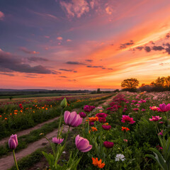 beautiful vertical shot of flowers blooming in a fence