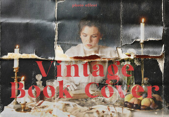 Worn Book Vintage Cardboard Photo Effect
