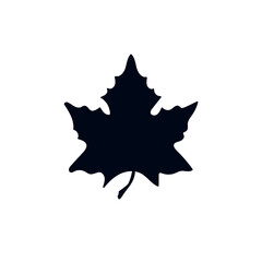 brown maple leaf vector symbol sign icon
