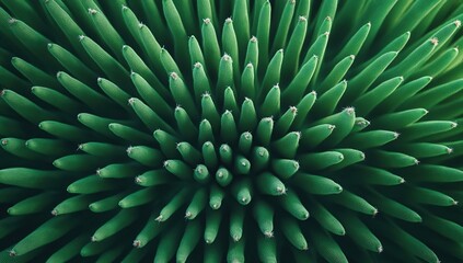 Fototapeta premium Exploring the Intricate Details of Vibrant Green Plant Structures: A Close-Up Macro View Revealing Nature's Complexity and Beauty.
