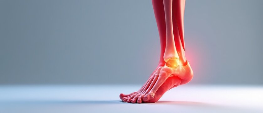 Spastic Left Leg After Right Hemisphere Stroke - Realistic Medical Illustration