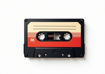 Retro Cassette Tape, High Detail, Colorful, Vibrant