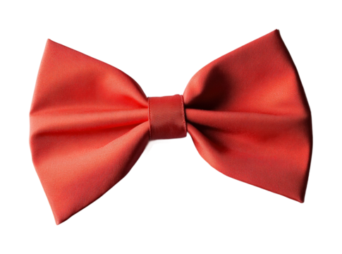 Elegant red bow tie for formal events isolated on transparent background