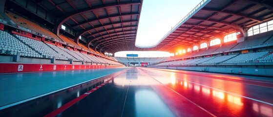 Empty Jakarta LRT Velodrome Station - Vivid Colors, Bright Lighting