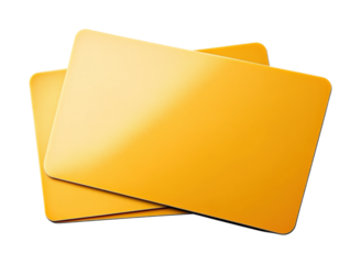 Business cards on a table office scene isolated on transparent background