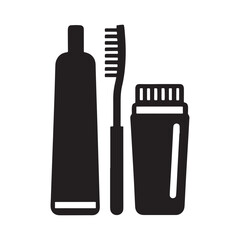 Toothpaste toothbrush icon