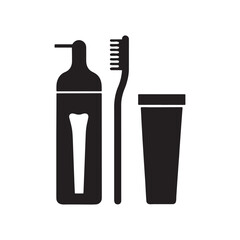 Toothpaste toothbrush icon
