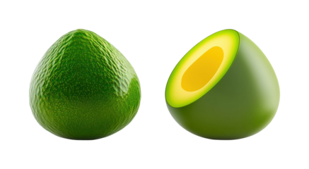 Avocado slicing technique kitchen food home culinary isolated on transparent background