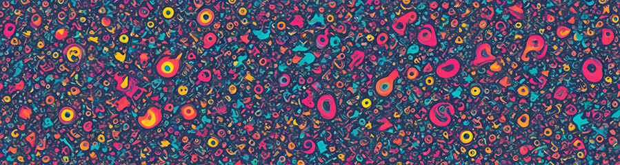 illustrazione sfondo con elementi astratti e motivi geometrici a tema surreale