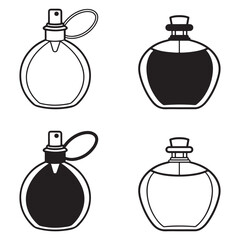 perfume outline coloring book page line art illustration digital drawing